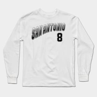 Retro San Antonio Number 8 Long Sleeve T-Shirt